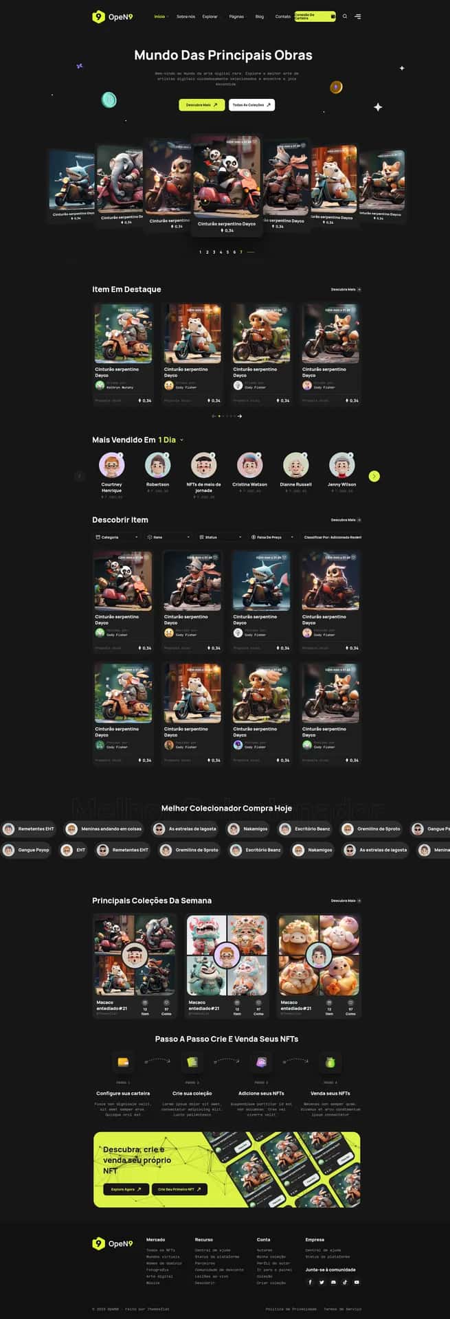 Mockup do projeto OPEN9